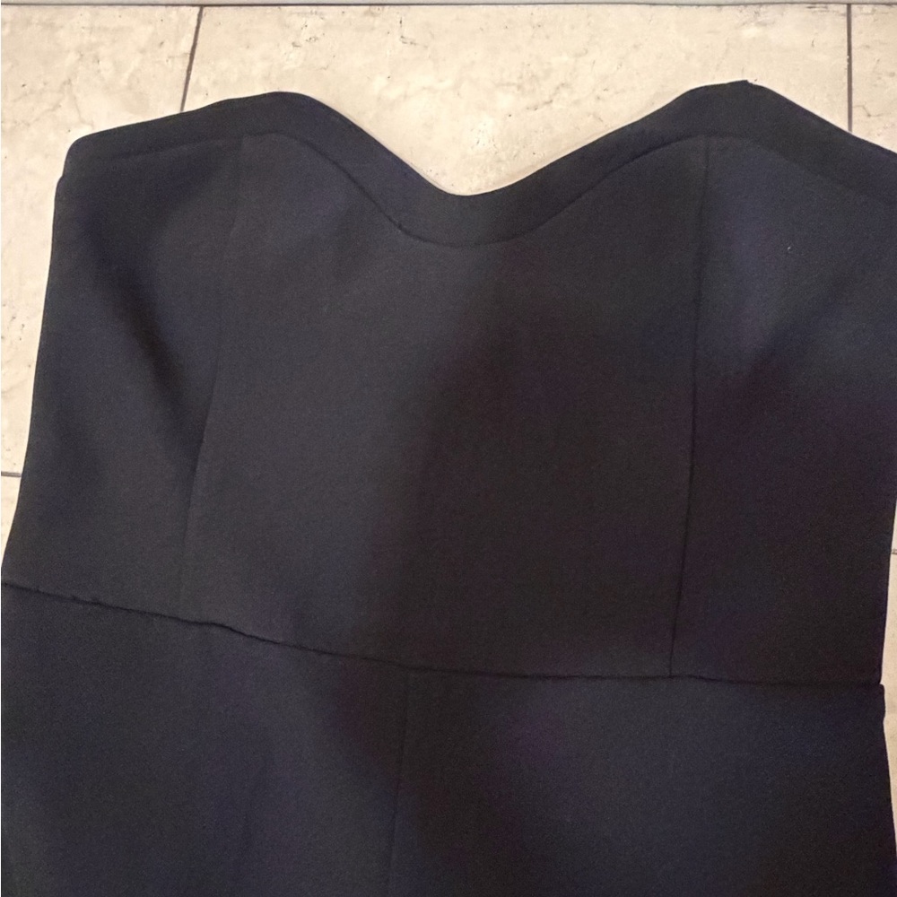 Abercrombie & Fitch Black Elegant and Strapless Wide Leg Jumpsuit - Picture 12 of 14